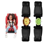 Anti Escape Car Seat Strap,2PCS Baby Car Seat Clip Anti Escape Harness Chest Clip,Car Seat Safety Clip with 2 Dolls,Protect Children Car Seat Straps Anti Escape(Lion and Frog)
