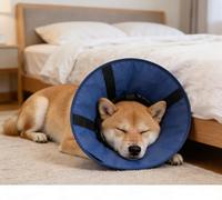 Anti-Escape Pet Collar for Small Dogs & Cats, Anti-Lick Anti-Scratch Soft Neck Guard, Elastic Adjustable Pet Neckwear with Safety Lock