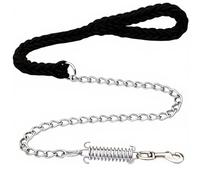 Anti-Explosion Shock-Absorbing 8-Strand Braided Nylon Dog Leash for Medium and Large Dogs, Heavy-Duty Pet Leash with Spring Hook (Black, XL)