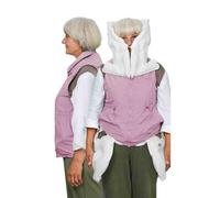 Anti-Fall Airb-ag Vest for The Elderly, Elderly Anti-Fall Airbags Belt, Deploy Fall Protection, 0.08s Rapid Deployment Protection for Head Hips, with APP to View Exercise Data Apricot(F)-L