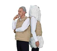 Anti-Fall Airb-ag Vest for The Elderly, Elderly Anti-Fall Airbags Belt, Deploy Fall Protection, 0.08s Rapid Deployment Protection for Head Hips, with APP to View Exercise Data Apricot(F)-L