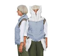 Anti-Fall Airb-ag Vest for The Elderly, Elderly Anti-Fall Airbags Belt, Deploy Fall Protection, 0.08s Rapid Deployment Protection for Head Hips, with APP to View Exercise Data Apricot(F)-L