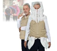 Anti-Fall Airbag Vest for Elderly, Automatic Fall Protection Vest, for Outdoor Safety Jacket with APP Exercise Data Tracking Khaki-L