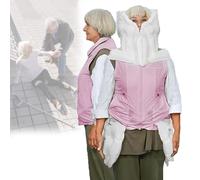 Anti-Fall Airbag Vest for Elderly, Outdoor Safety Jacket 0.08S Air-Bag Pops Up, 320°All-Inclusive Protection, for Man, Woman Pink-XL