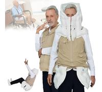 Anti-Fall Airbag Vest for Elderly, Smart Anti-Fall Clothing with APP To View Exercise Data for Outdoor Use Epileptic or Blind Person Khaki-3XL
