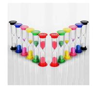 Anti-Fall Hourglass Sand Timer for, 3-60 Minute Adjustable Visual with Silicone Bumpers, Tool for Homework Reading & Time Management, Student & Desk Decor, 6-Piece Set