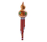Anti-fall Mahogany/ebony Pipe Professional Performance Type Hulusi Instrument Beginner C Tune Self-study B Flat Tune Professional Hulusi(C1)