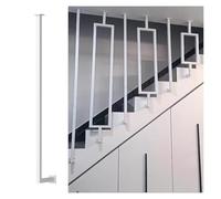 Anti-Fall White Metal Railing Post 240-150cm - Baluster for irway Loft Level Floor & Slope Fencing 42"/106cm Height - Safe & Bili Guaranteed