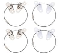 Anti-Falling Connector 4 Sets White Iron Stainless Steel