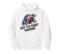 Anti Fascism Frogs Against Fascism Frog Off to Fight Fascism Pullover Hoodie