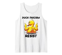 Anti Fascism Protest Sign Fuck Fascism Duck F Fascism Resist Tank Top