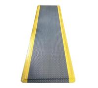 Anti-Fatigue Conductive Mat With Yellow Border,Esd Heavy Duty Sponge Ergonomic Mat,Non-Slip Waterproof Mats For Commercial Industrial Work(Gray)(60X80X2Cm/24X31X0.8In)