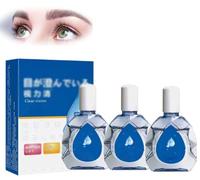 Anti-Fatigue Eye Drops,Japanese Eye Drops,Eye Care Brightening Solution,Eye Care Liquid,Anti-Fatigue Clear Vision Eye Drops,Eye Brightening Drops,Clear Eyesight,Relieve Eye Fatigue (3 Pcs)