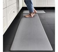 Anti-Fatigue Kitchen Mat, Non-Slip Waterproof Floor Mat, Cushioned Comfort for Kitchen, Sink, Laundry, Office - PVC Leather, Easy to Clean, Ideal for Long Standing(D, 45 * 75cm)