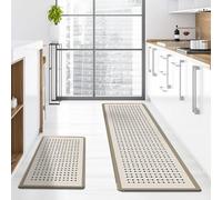 Anti-Fatigue Kitchen Mats Non-Slip Waterproof & Oil Resistant Easy to Clean Memory Foam Cushioning Perfect for Home Office Laundry Room - Size S 44x240cm