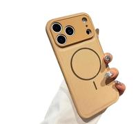 Anti-Fingerprint Magnetic Phone Case for 11-17 Series, Solid Color Matte Magnetic Case, Anti-Scratch Shockproof Protective Cases (13 Pro Max,Khaki)