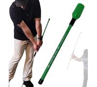 Anti-Flip Stick® Golf Swing Training Aid | Large Grips | Teaches Proper Impact & Swing Plane | Golf Swing Trainer | Golf Chipping Practice Aid (Green, 14" Length - Cap Inner Diameter 1.09")