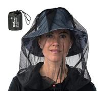 Anti-fly Face Mesh | with Adjustable Drawstring, Breathable, Fine Holes to Use Over Cap or Hat - Mesh Hood Protection Against - for Camping, Hiking,