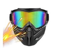 Anti Fog Motorcycle Face Cover,with Detachable Goggles Windproof Outdoor Shield | 2 in 1adjustable Welding Face Shield | for Men Ski Outdoor Cycling Work Gardening
