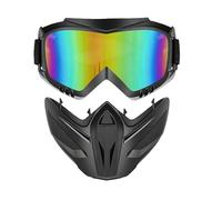 Anti-Fog Protective Full Face Shield, Motorcycle Motocross Goggles With Adjustable Belt And Detachable Vent,good For Motorcycle Cycling Skiing Halloween CS Game Cosplay