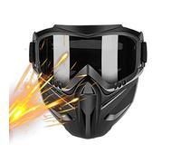 Anti Fog Riding Face Cover | with Detachable Goggles Windproof Outdoor Shield - 2 in 1 Adjustable Face Cover for Motorcycle Riding - for Men Cycling Work Welding