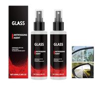 Anti Fog Spray for Car Windscreen, Windscreen Demister for Mirror, Water Repellent Spray for Glass, Windscreen Cleaner, Anti Fog Coating Agent, Car Defogger for Windshield, Fast Acting (2pc)