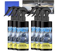 Anti Fog Spray for Car Windshield & Glasses, Water Repellent & Defogger Spray for Clear Sight, Long Lasting Hydrophobic Coating for Interior/Exterior Glass, Mirrors & Shower Doors, 3.38Fl.oz (6PCS)