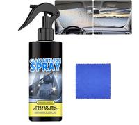 Anti Fog Spray for Car Windshield & Glasses, Water Repellent & Defogger Spray for Clear Sight, Long Lasting Hydrophobic Coating for Interior/Exterior Glass, Mirrors & Shower Doors, 3.38Fl.oz (1PCS)