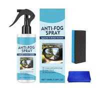 Anti-Fog Windshield Spray, 100ML Defrosting Agent Towel and Sponge, Rainproof Window Cleaner with Protective Formula, Automotive and Home Accessory with Easy Application,
