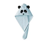 Anti-Frizz Kids Hair Towel Absorbent Quick Drying Girls Hair Turban Towel with Button Wet Hair Dryer Cap Ultra Soft Hair Drying Towel Wrap Twist Hat for Curly, Long Hair and all Hair Types,Blue