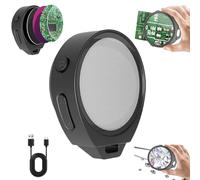 Anti-Funnel Microscope Magnifying Glass, 10/13/15x Mini Coin Magnifier With White&Ultraviolet Light, 50mm Handheld Microscope, Jewelers Loupe (1pcs)