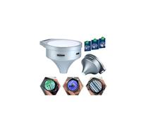 Anti-Funnel Microscope Magnifying Glass, Handheld Pocket Microscope, 7/11/15X Mini Coin Magnifier with White&Ultraviolet Light, One-Click Recording of Photos and Videos, Compatible All System (Round)