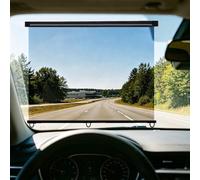 Anti Glare Car Windshield Sun Shade Retractable, Auto Retractable Sun Visor Does Not Block Driving View, Heat Insulation UV Blocker with Adhesive Hooks for Car Truck SUV Home Window(W50 x H150 cm)