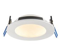 Loops Anti-Glare Recessed IP65 Ceiling Downlight - 12W CCT LED Module - Matt White Loops White