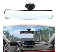 Anti Glare Reduce Blind Spots Convex Wide Angle Hd Auto Inside Rearview Mirror 360 Degrees Adjustable Car Rear View Mirror with Suction Cup Compatible With Boats, Vans, Trucks, SUV