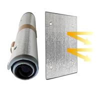 Anti Glare Reflective Window Film,8mm Double Aluminium Bubble Insulation Foil,Thermal Insulation Glass Film,100% Blackout Window Cover,for Skylight Balcony Sun Room,60x180cm/24"x71"-Silver