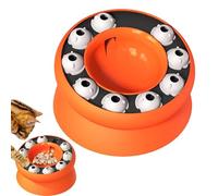 Anti-Glutton Bowl for Cats - Rotating Bowl for Wet Food, Interactive Feeding Game to Slow Down Fast Eaters Home Use with Dry Food for Travel and Indoor Use