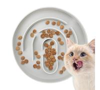 Anti-Glutton Cat Bowls | Anti-Fall Kibble Feeder with Maze - Non-slip Silicone Bowl with Maze for Healthy Eating Indoor and Outdoor