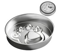 Anti-Glutton Dog Bowl | Slow Feed Stainless Steel Bowl, Non Slip Bowl for Feeding | for Living Room, Dining Room, Apartment, Weight Control, Home Education