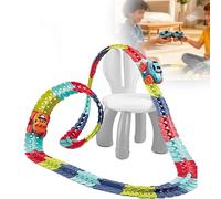 Anti Gravity Race Track, Anti Gravity Race Track With Car, 360° Electric Climbing Car Races Tracks With Lights, Flexible Races Track, Multicolor Glow In The Dark Tracks Set (138PCS)