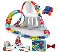 Anti Gravity Race Track With Car, 360° Electric Climbing Track Set With Lights, Flexible Multicolor Glow-in-the-Dark Race Tracks For Gravity-Defying Racing Fun(184pcs)