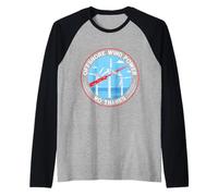 Anti Green OFF SHORE Wind Power Anti Wind Power Raglan Baseball Tee