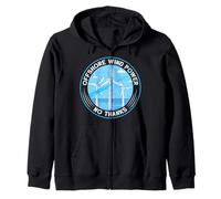 Anti Green OFF SHORE Wind Power Anti Wind Power Zip Hoodie