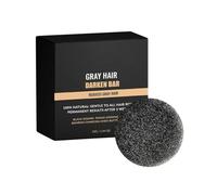 Anti-grey Hair Shampoo Bar, Hair Darkening Shampoo and Conditioner Soap, Natural Grey Hair Caverage Solid Grey Hair Darkening Shampoo Bar for Gray hair Nourishes hair and Scalp (1PC)