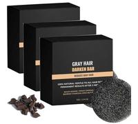 Anti-grey Hair Shampoo Bar, Hair Darkening Shampoo and Conditioner Soap, Solid Grey Shampoo Bar for grey hair cleanses and nourishes scalp (3)