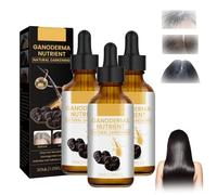Anti-Greying Hair Serum, Natural Hair Grey Reverse Essence, Ganoderma Nutrient Hair Darkening Serum, Restore Hair Natural Color, Grey Hair Coverage Serum Promotes Fuller, Healthier Hair (30ml, 3PC)