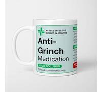 Anti-Grinch Medication Prescription Mug Funny Rude Joke Pharmacy Gag Gift