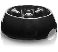Anti Gulping Dog Dish - Black Slow Feeder, Reduce Eating Speed. 2 Sizes 6/1200ml