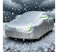 Anti-Hail Car Cover for Kia Rio Full Car Covers Waterproof Breathable Large Protector Garage with Right Side Zipper UV Resistant All Weather with Storage Bag Silver