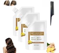 Anti-Hair Fall Hair Loss Shampoo,Anti Hair Loss Shampoo,Promote Hair Growth Shampoos,Ginseng Ginger Hairs Growth Shampoos,Rich in Various Plant Extracts for All Hair Types (3 Pcs)
